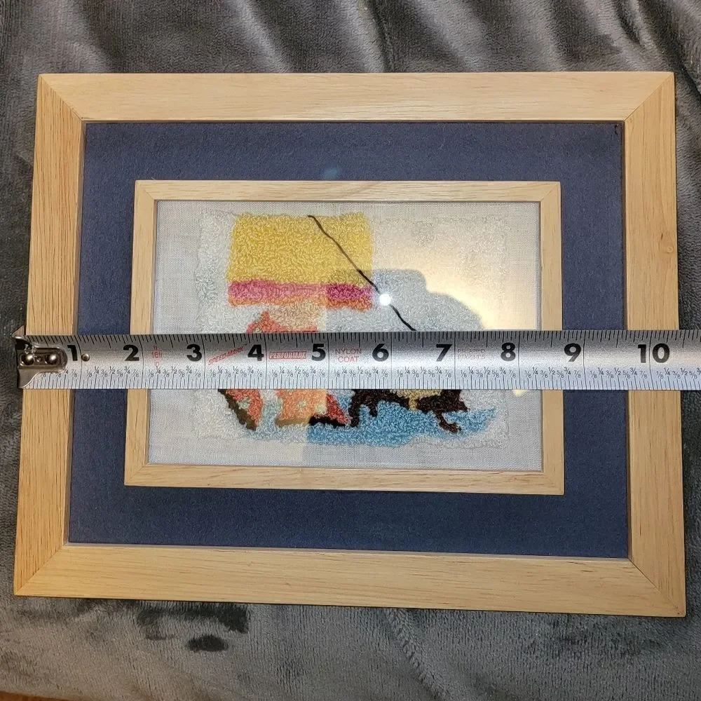 Handmade Needle Punch Art Dog Walk #CH8